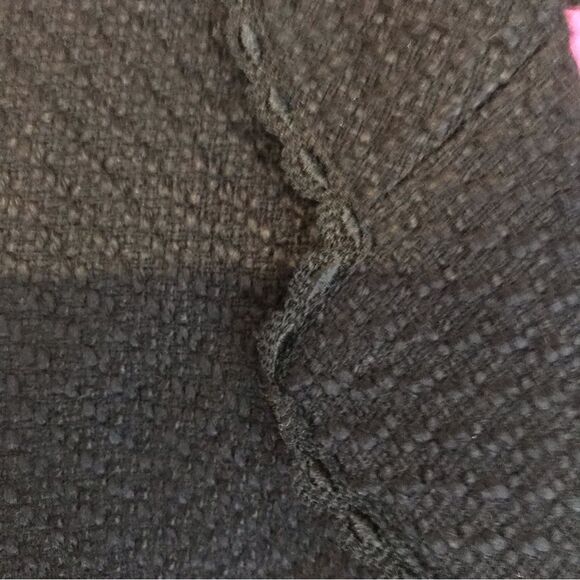 JM Collection Blazer Women's Size 12 Black Lace Trim Long Sleeve Button Pockets - Picture 7 of 11